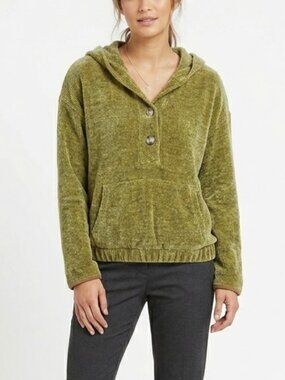 Chelsea & Theodore Green half button down Sweater Size Small